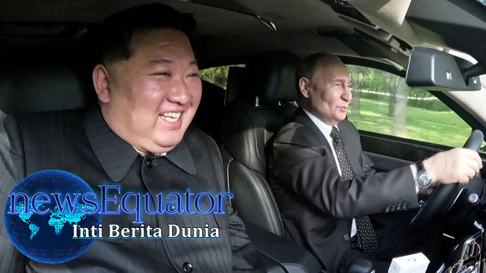 momen putin menyopiri kim jong un