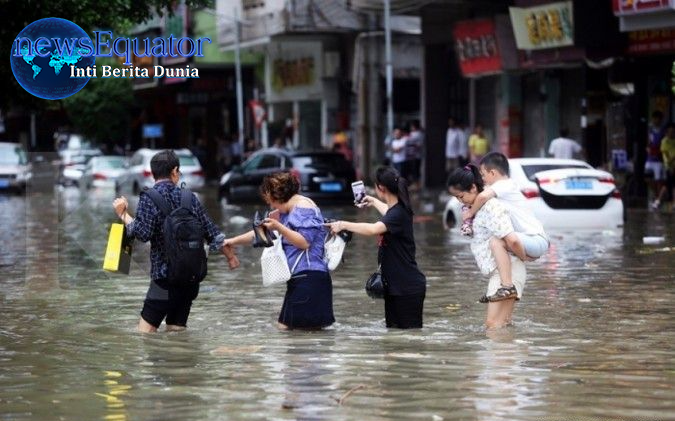 Banjir Hebat di China Akibat Hujan Badai yang Tinggi