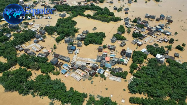 Banjir Hebat di China Akibat Hujan Badai yang Tinggi