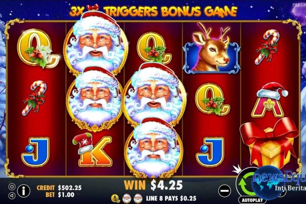 Santa: Slot Gacor Natal dengan Jackpot hingga 375.000.000 IDR dan Fitur Menarik dari Pragmatic Play